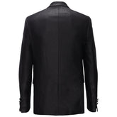 Men’s Elegant Black Textured Blazer BLACK